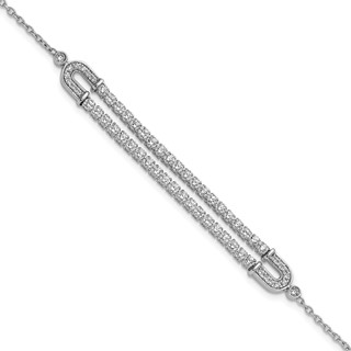 14k White Gold 2 carat Lab Grown Diamond VS/SI+ G+ Complete 6.5 inch with 1 inch extension Bracelet