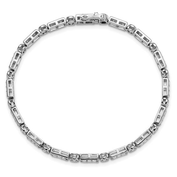 14k White Gold 1 3/8 carat Lab Grown Diamond VS/SI+ G+ Complete 7 inch Bracelet