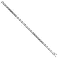 14K White Gold 2.12 Carat Lab Grown Diamond VS SI+ G+ Complete Shapes Bracelet, 6.75" view 2