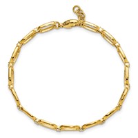 14K Yellow Gold 0.50 Carat Lab Grown Diamond VS SI+ G+ Complete Oval Link Bracelet with.25 Inch Extension, 6.75" view 4
