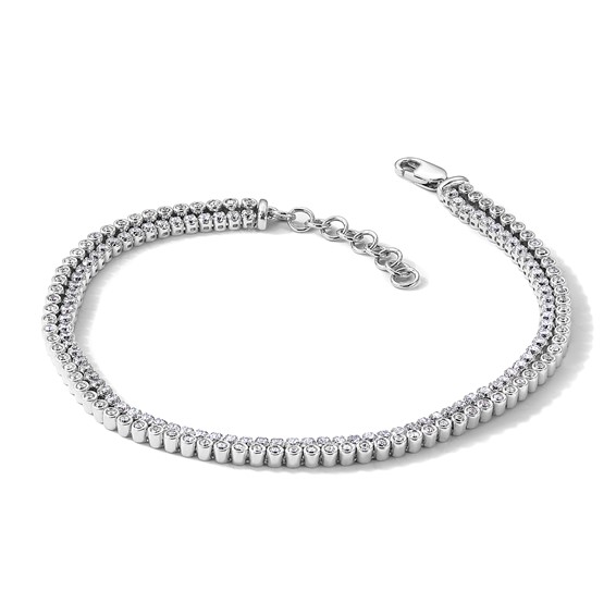 True Origin Lab Grown Diamond Double Bracelets with 1" Extensions