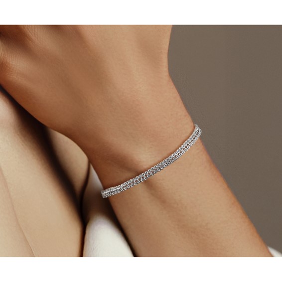 True Origin Lab Grown Diamond Double Bracelets with 1" Extensions