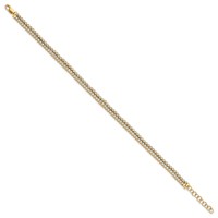True Origin 14K Yellow Gold 2.88 Carat Lab Grown Diamond VS+ F+ Bracelet with 1 in Extension Complete, 7" view 2