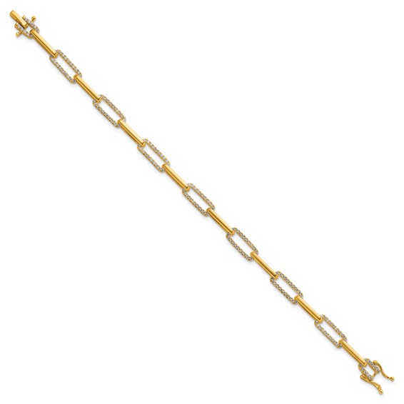 Gold Diamond Link Bracelets