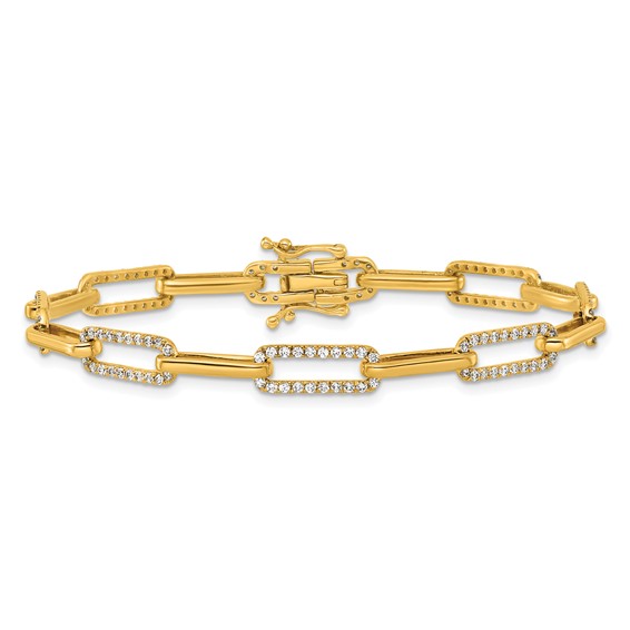 Gold Diamond Link Bracelets