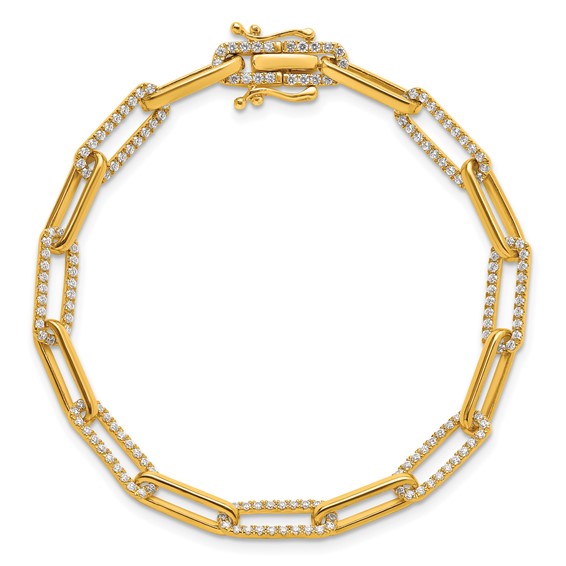 Gold Diamond Link Bracelets