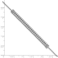 14K White Gold 2.38 Carat Lab Grown Diamond VS SI+ G+ Complete Bracelet with 1 Inch Extension, 6.5" view 5