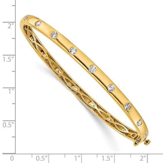 14k 3/4 carat Lab Grown Diamond VS/SI+ G+ Complete Bangle Bracelet
