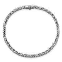 14K White Gold 2 Carat Lab Grown Diamond VS+ F+ Complete Tennis Bracelet view 4