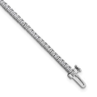 14K White Gold 2 Carat Lab Grown Diamond VS+ F+ Complete Tennis Bracelet view 1
