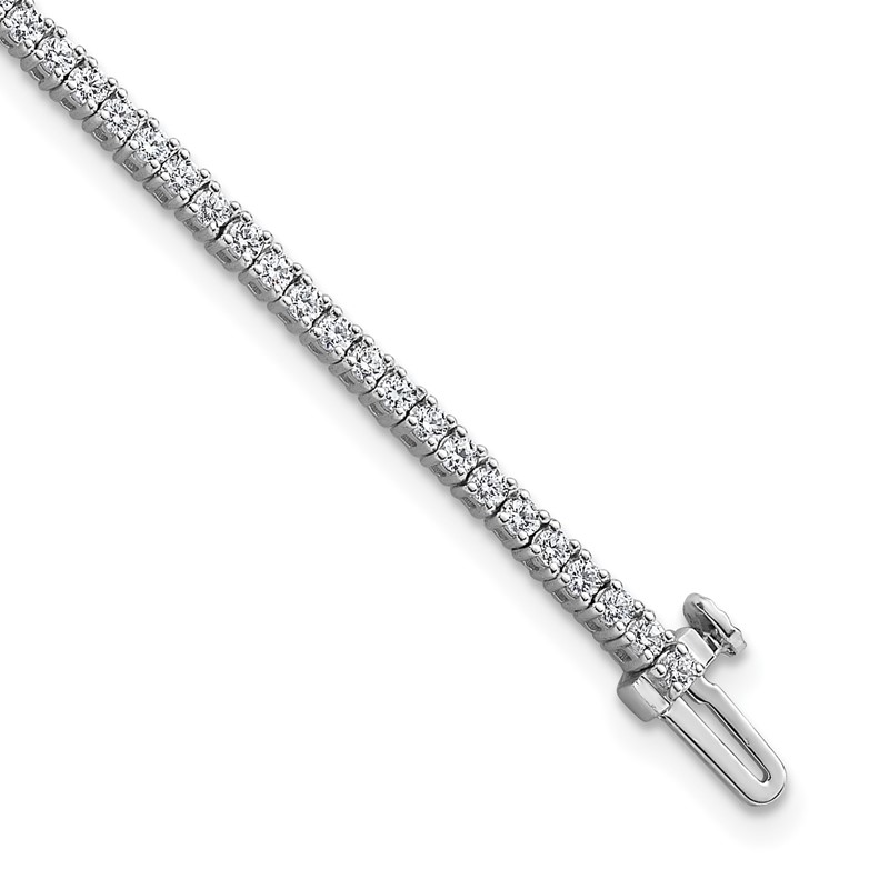 14k White Gold  2 carat Lab Grown Diamond VS/SI+ G+ Complete Tennis Bracelet