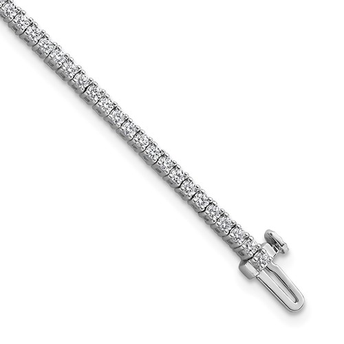 14K White Gold 2 Carat Lab Grown Diamond VS SI+ G+ Complete Tennis Bracelet