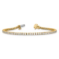 14K Yellow Gold 2 Carat Lab Grown Diamond VS SI+ G+ Complete Tennis Bracelet view 5