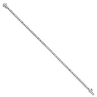 14K White Gold 2.75 Carat Lab Grown Diamond VS+ F+ Complete Tennis Bracelet view 2
