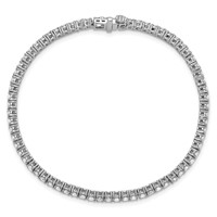 14K White Gold 2.75 Carat Lab Grown Diamond VS+ F+ Complete Tennis Bracelet view 4
