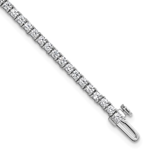 14K White Gold 3carat Lab Grown Diamond VS SI+ G+ Complete Tennis Bracelet