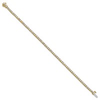 14K Yellow Gold 3carat Lab Grown Diamond VS SI+ G+ Complete Tennis Bracelet view 2
