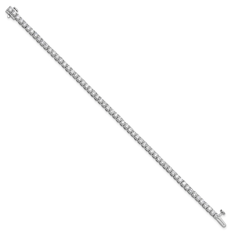14k White Gold  5 carat Lab Grown Diamond VS/SI+ G+ Complete Tennis Bracelet