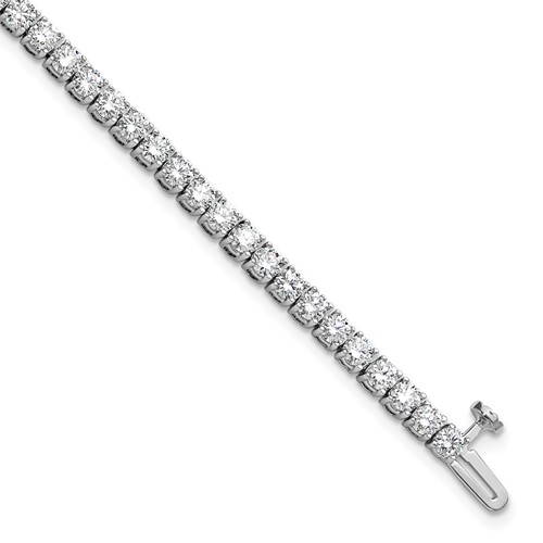 14K White Gold 5 Carat Lab Grown Diamond VS Si+ G+ Complete Tennis Bracelet