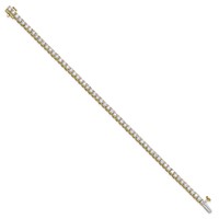14K Yellow Gold 5 Carat Lab Grown Diamond VS SI+ G+ Complete Tennis Bracelet view 2