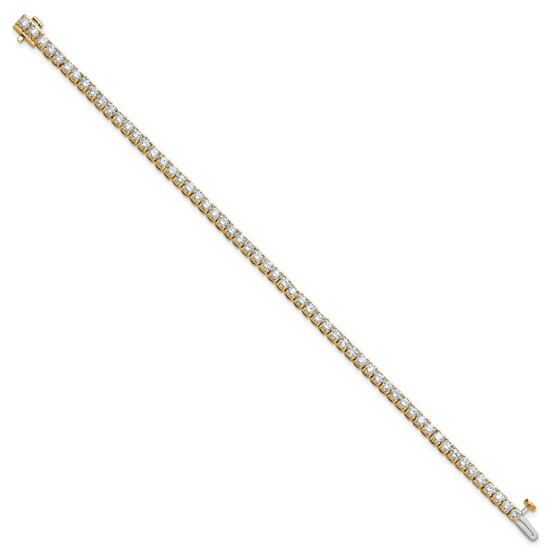 14k 5 carat Lab Grown Diamond VS/SI+ G+ Complete Tennis Bracelet
