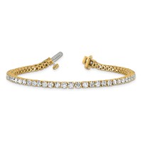 14K Yellow Gold 5 Carat Lab Grown Diamond VS SI+ G+ Complete Tennis Bracelet view 5