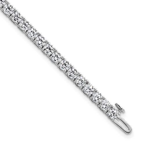 14K White Gold 7 Carat Lab Grown Diamond VS SI+ G+ Complete Tennis Bracelet
