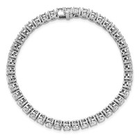 14K White Gold 9 Carat Lab Grown Diamond VS+ F+ Complete Tennis Bracelet view 4