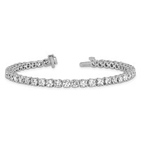 14K White Gold 9 Carat Lab Grown Diamond VS+ F+ Complete Tennis Bracelet view 5