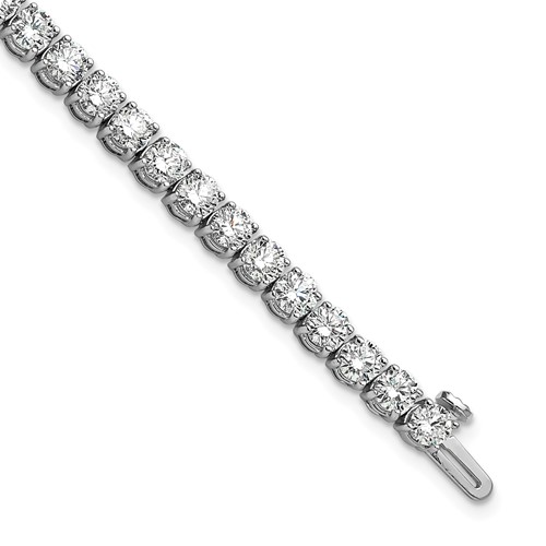 14K White Gold 9 Carat Lab Grown Diamond VS SI+ G+ Complete Tennis Bracelet