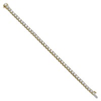 14K Yellow Gold 9 Carat Lab Grown Diamond VS+ F+ Complete Tennis Bracelet view 2