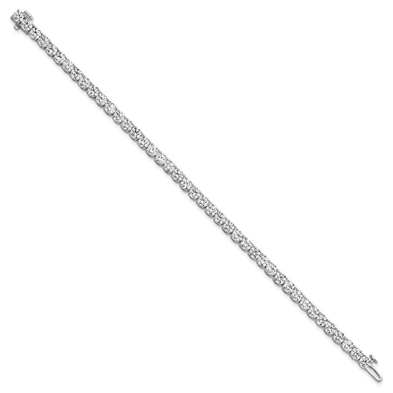 14k White Gold  10 carat Lab Grown Diamond VS/SI+ G+ Complete Tennis Bracelet