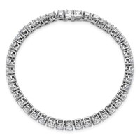 14K White Gold 10 Carat Lab Grown Diamond VS SI+ G+ Complete Tennis Bracelet view 4
