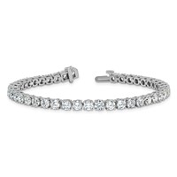 14K White Gold 10 Carat Lab Grown Diamond VS SI+ G+ Complete Tennis Bracelet view 5