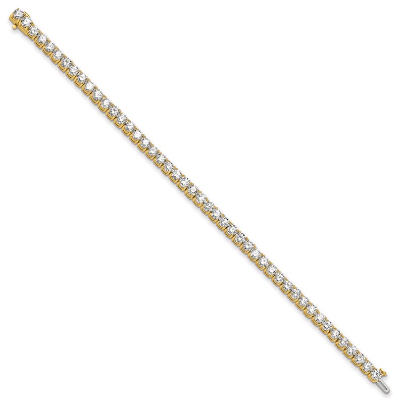 14k 10 carat Lab Grown Diamond VS+ F+ Complete Tennis Bracelet