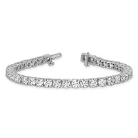 14K White Gold 12.50 Carat Lab Grown Diamond VS SI+ G+ Complete Tennis Bracelet view 5