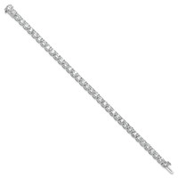 14K White Gold 14 Carat Lab Grown Diamond VS+ F+ Complete Tennis Bracelet view 2