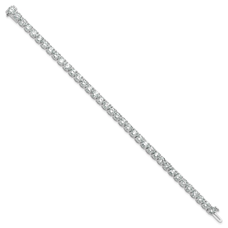 14k White Gold  14 carat Lab Grown Diamond VS+ F+ Complete Tennis Bracelet