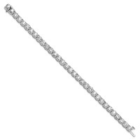 14K White Gold 16 Carat Lab Grown Diamond VS SI+ G+ Complete Tennis Bracelet view 2