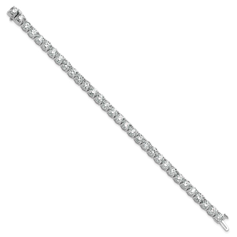 14k White Gold  16 carat Lab Grown Diamond VS+ F+ Complete Tennis Bracelet