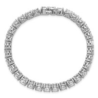 14K White Gold 16 Carat Lab Grown Diamond VS SI+ G+ Complete Tennis Bracelet view 4