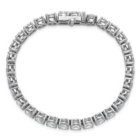 14K White Gold 22.50 Carat Lab Grown Diamond VS SI+ G+ Complete Tennis Bracelet view 4