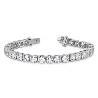 14K White Gold 22.50 Carat Lab Grown Diamond VS SI+ G+ Complete Tennis Bracelet view 5