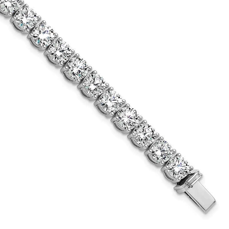14k White Gold  22 1/2 carat Lab Grown Diamond VS/SI+ G+ Complete Tennis Bracelet