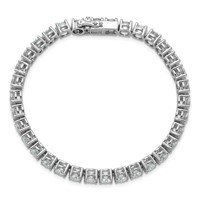 14K White Gold 11.12 Carat Lab Grown Diamond VS+ F+ Complete Tennis Bracelet view 4