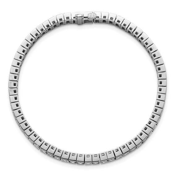 14K White Gold Certified VS/SI FGH Lab Grown Princess Diamond Tennis Bracel
