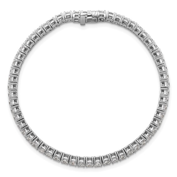 14K White Gold Certified VS DEF Lab Grown Princess Diamond Tennis Bracelet