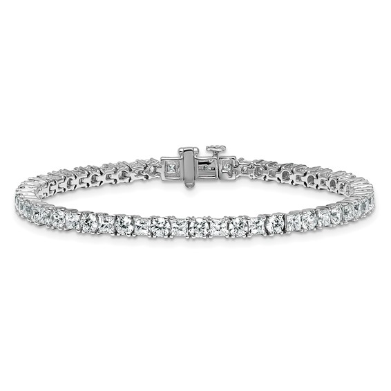 14KW VS/SI FGH Certified Lab Grown Princess and Round Diamond Tennis Brac