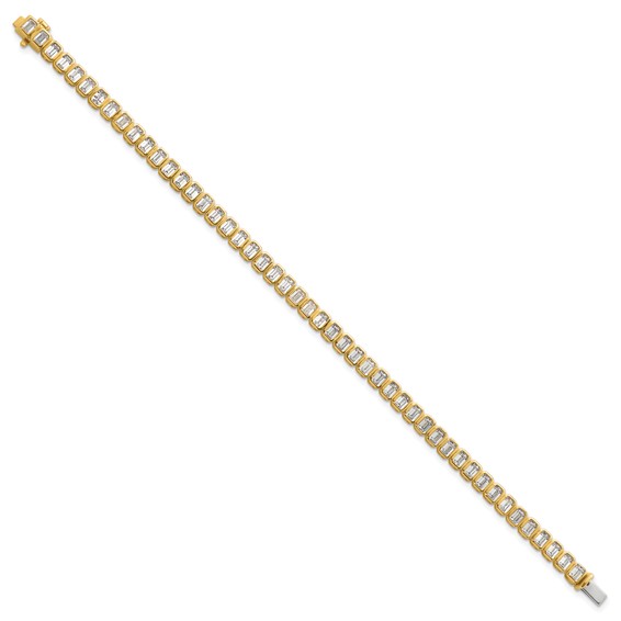 Gold Lab Grown Diamond Emerald Tennis Bracelets