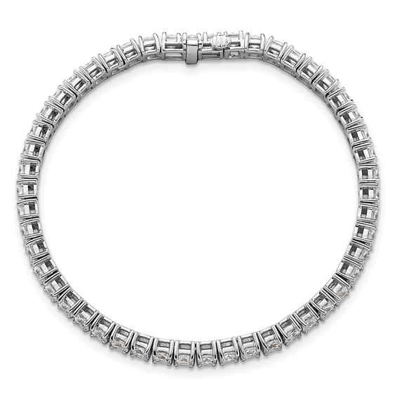 14K White Gold Certified Lab Grown Diamond VS/SI FGH Princess Tennis Bracel